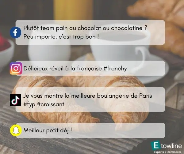 Etowline - adapter son contenu sur les réseaux sociaux - Exemple croissant