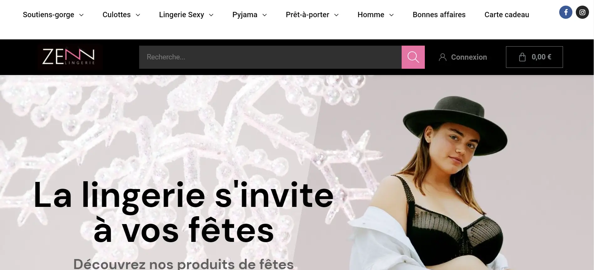 ligne de flotaison site e-commerce zenn lingerie