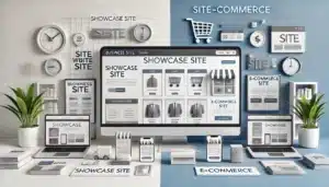 differences entre site vitrine et site ecommerce