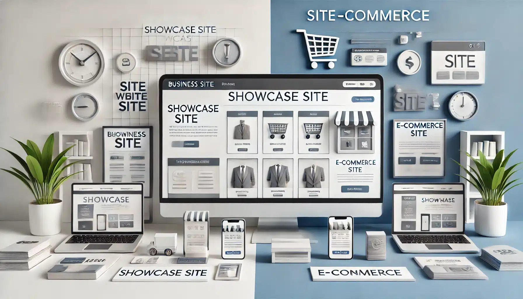 differences entre site vitrine et site ecommerce