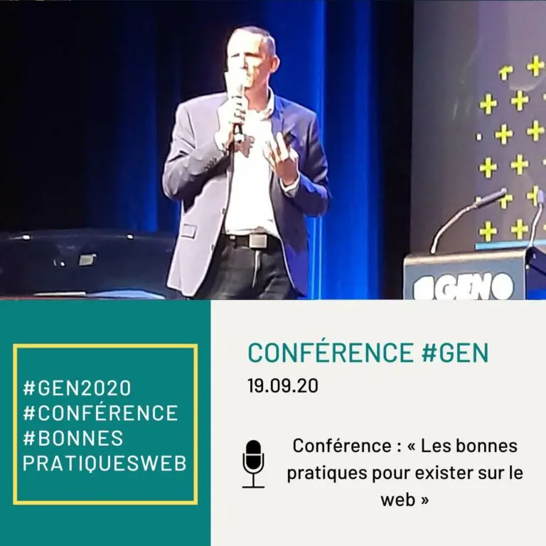 Conférence GEN2020 les bonnes pratiques pour exister sur le web - Etowline