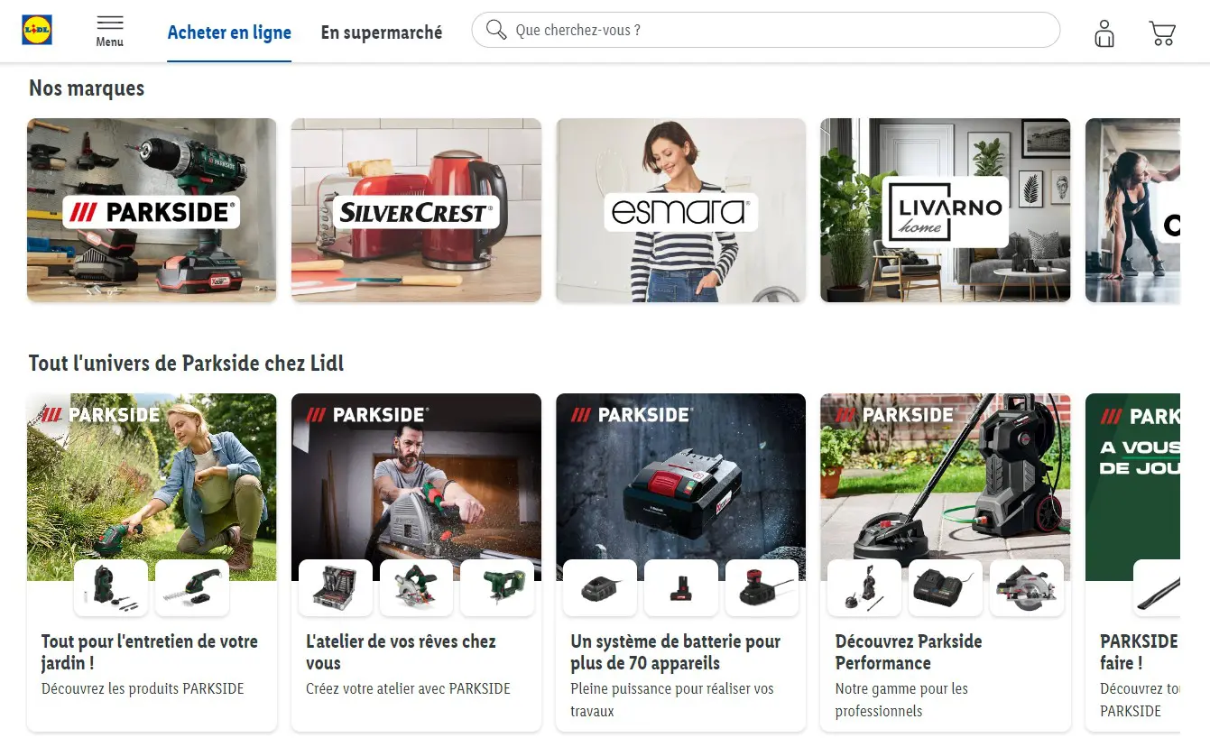 lidl : e-commerce sa marque